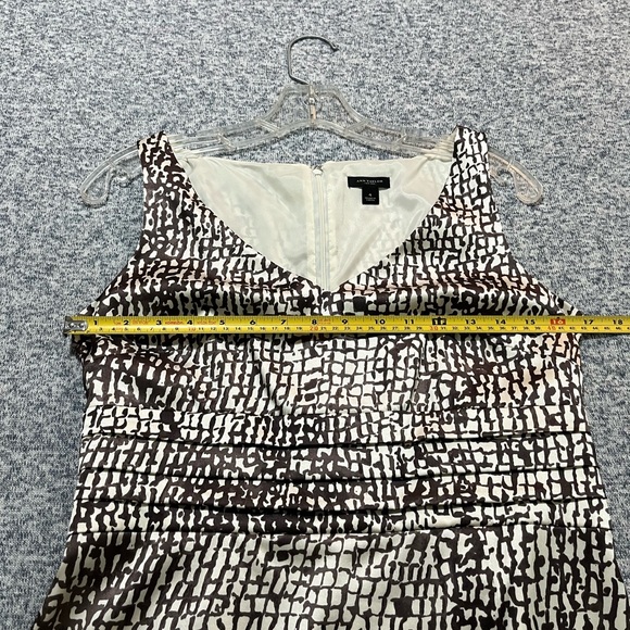 Ann Taylor Brown and Cream Midi Dress - Picture 4 of 12